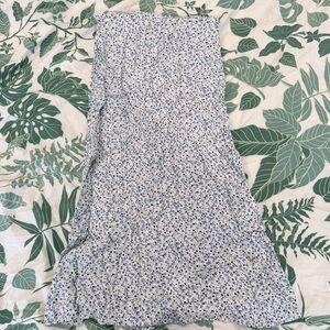 Brandy Melville Blue Floral Midi Skirt